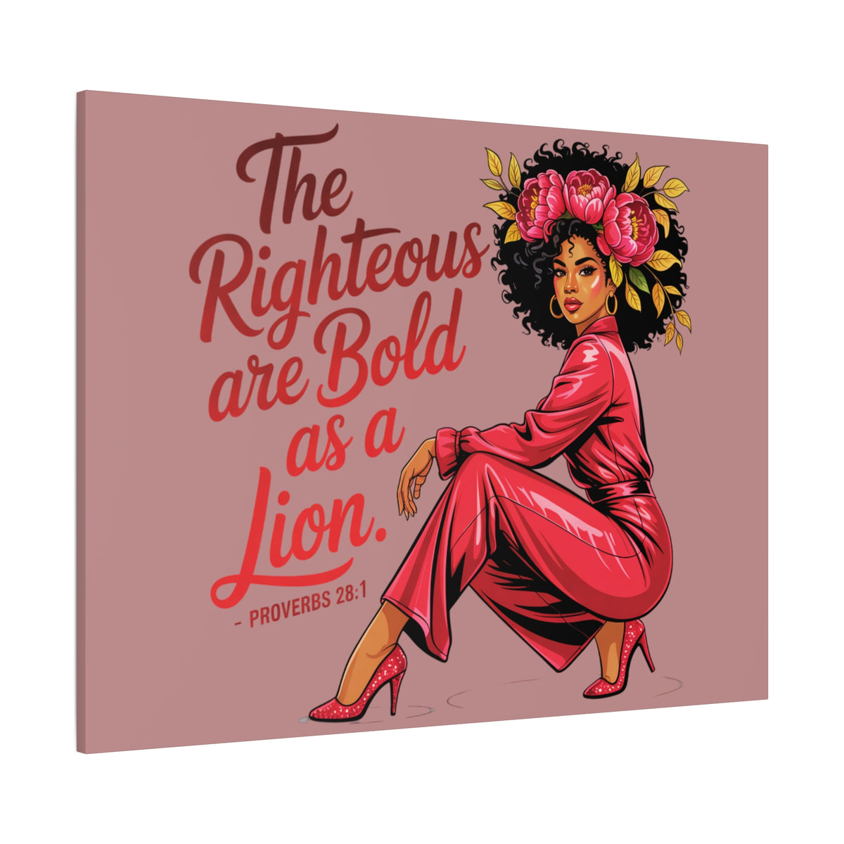 Canvas Wall Art – The Righteous Are Bold as a Lion Proverbs 28:1