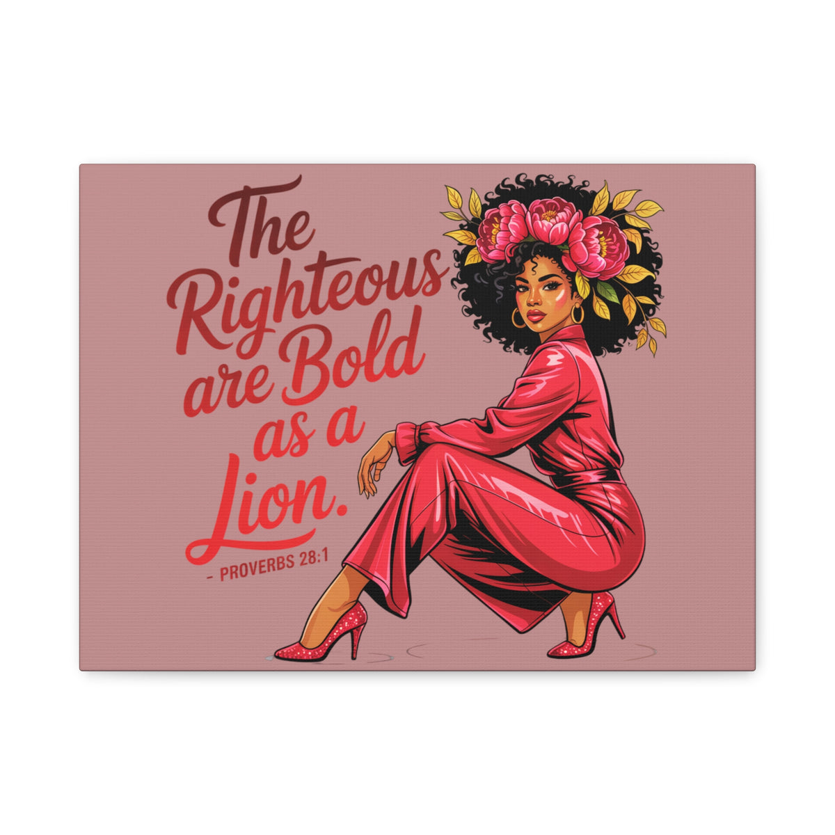 Canvas Wall Art – The Righteous Are Bold as a Lion Proverbs 28:1