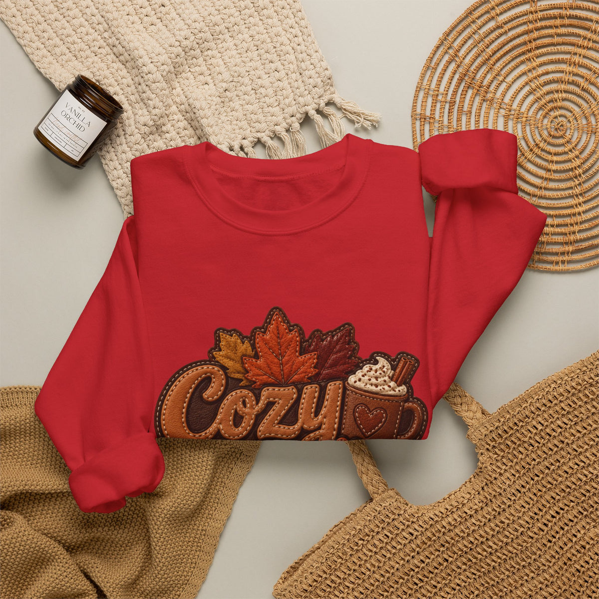 Cozy Season Autumn Thanksgiving Crewneck Sweatshirt