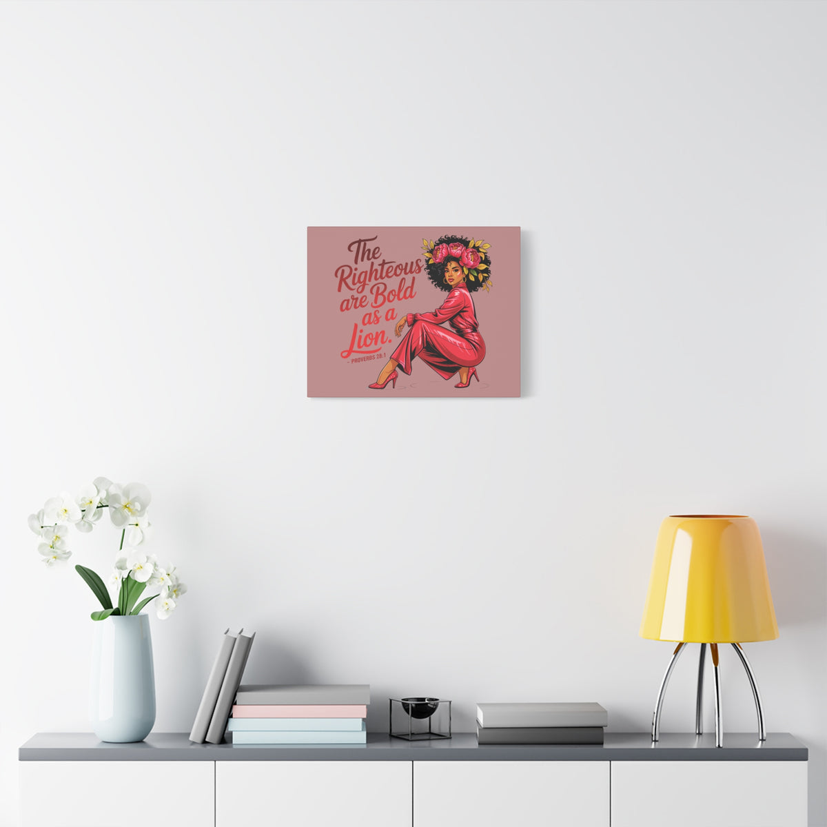 Canvas Wall Art – The Righteous Are Bold as a Lion Proverbs 28:1