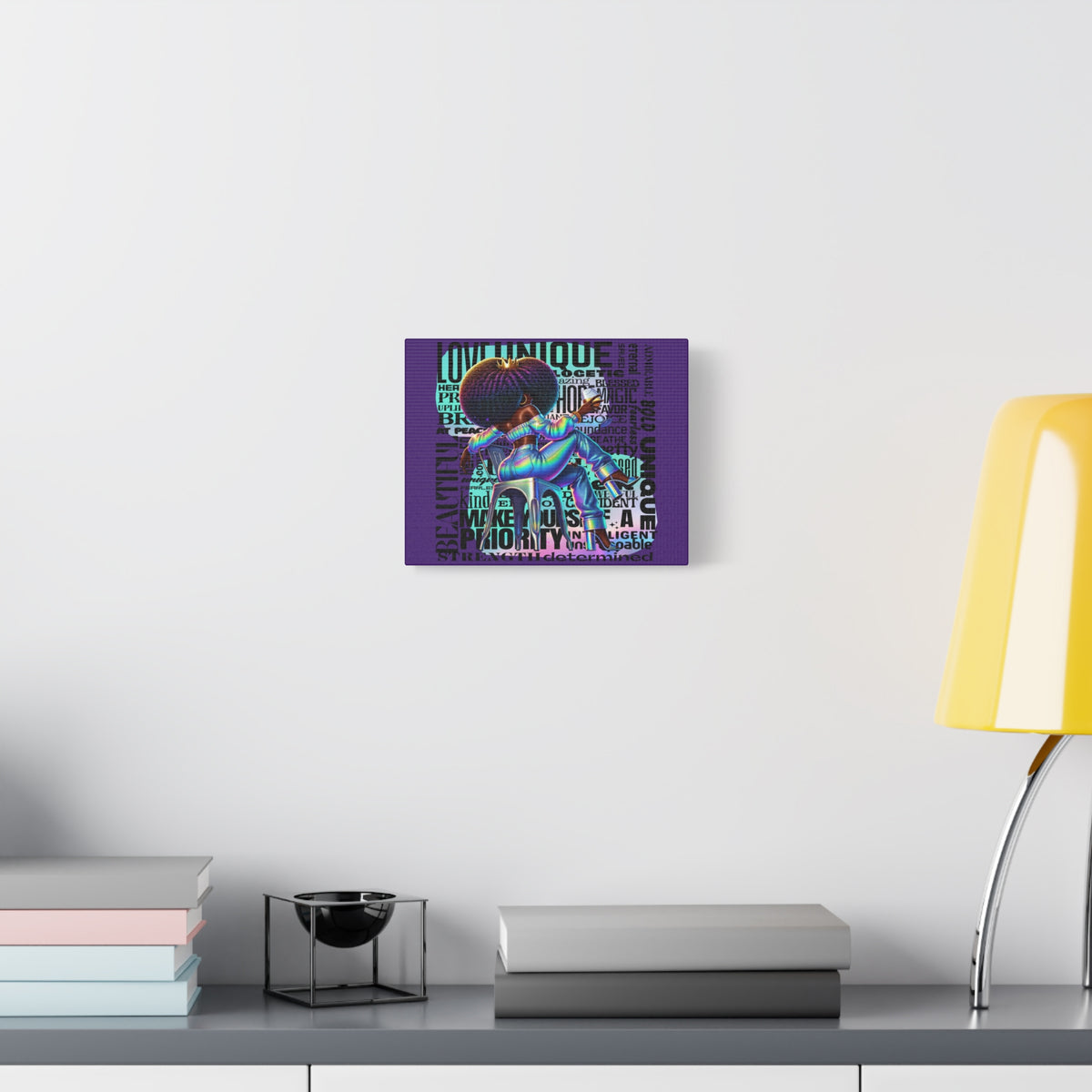 Empowered Black Girl Art Canvas | Matte Stretched Canvas