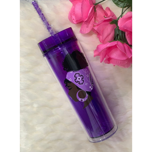 Purple bandana tumbler