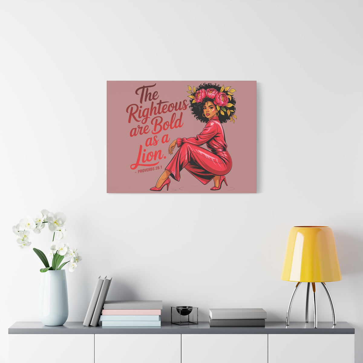 Canvas Wall Art – The Righteous Are Bold as a Lion Proverbs 28:1