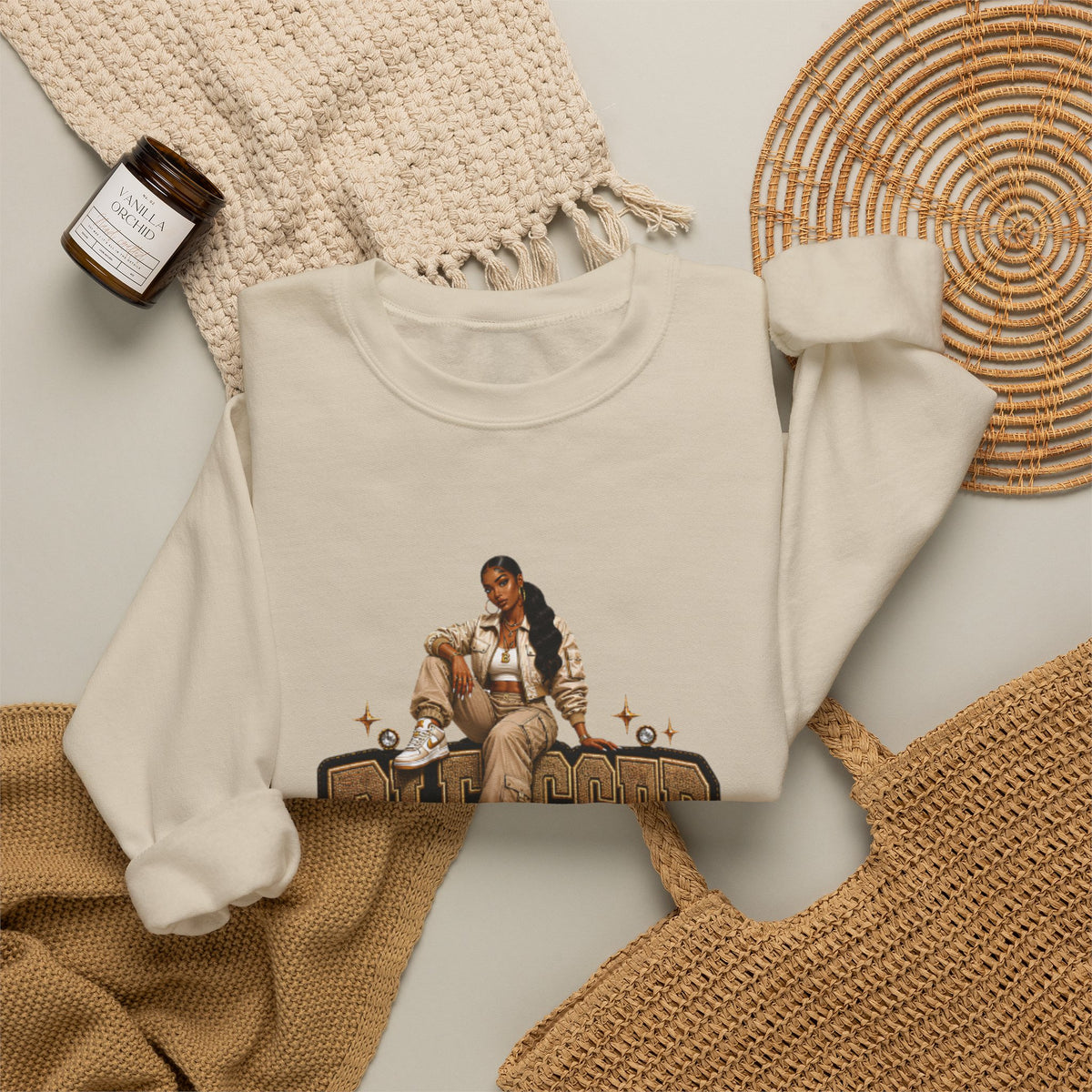 Blessed Up sweatshirt | Hip Hop Prayer Typography Crewneck