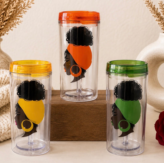 Curly puff wine tumbler