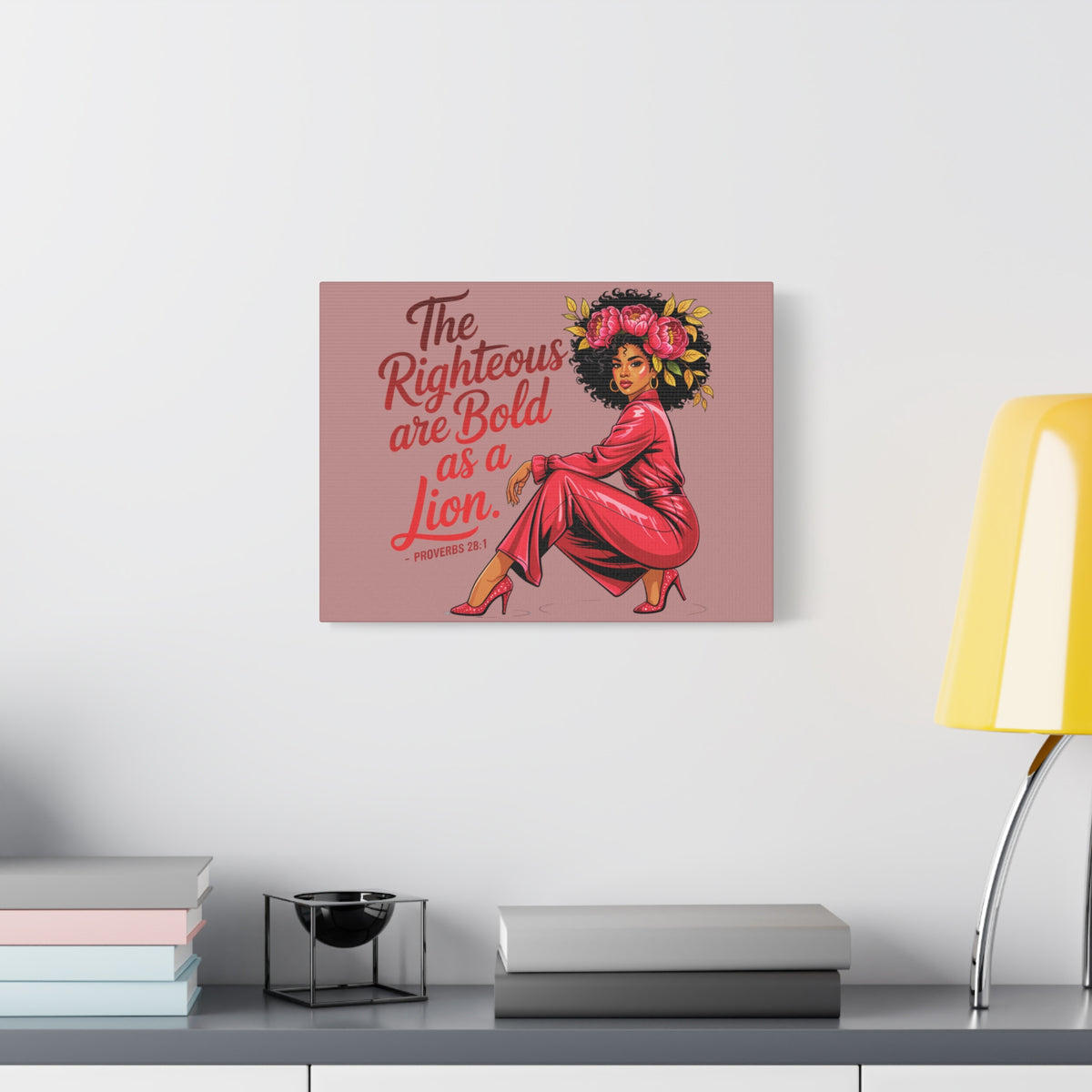 Canvas Wall Art – The Righteous Are Bold as a Lion Proverbs 28:1