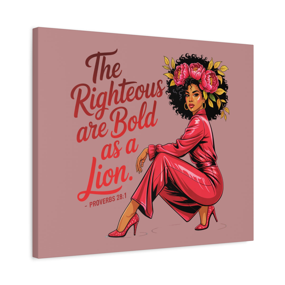 Canvas Wall Art – The Righteous Are Bold as a Lion Proverbs 28:1