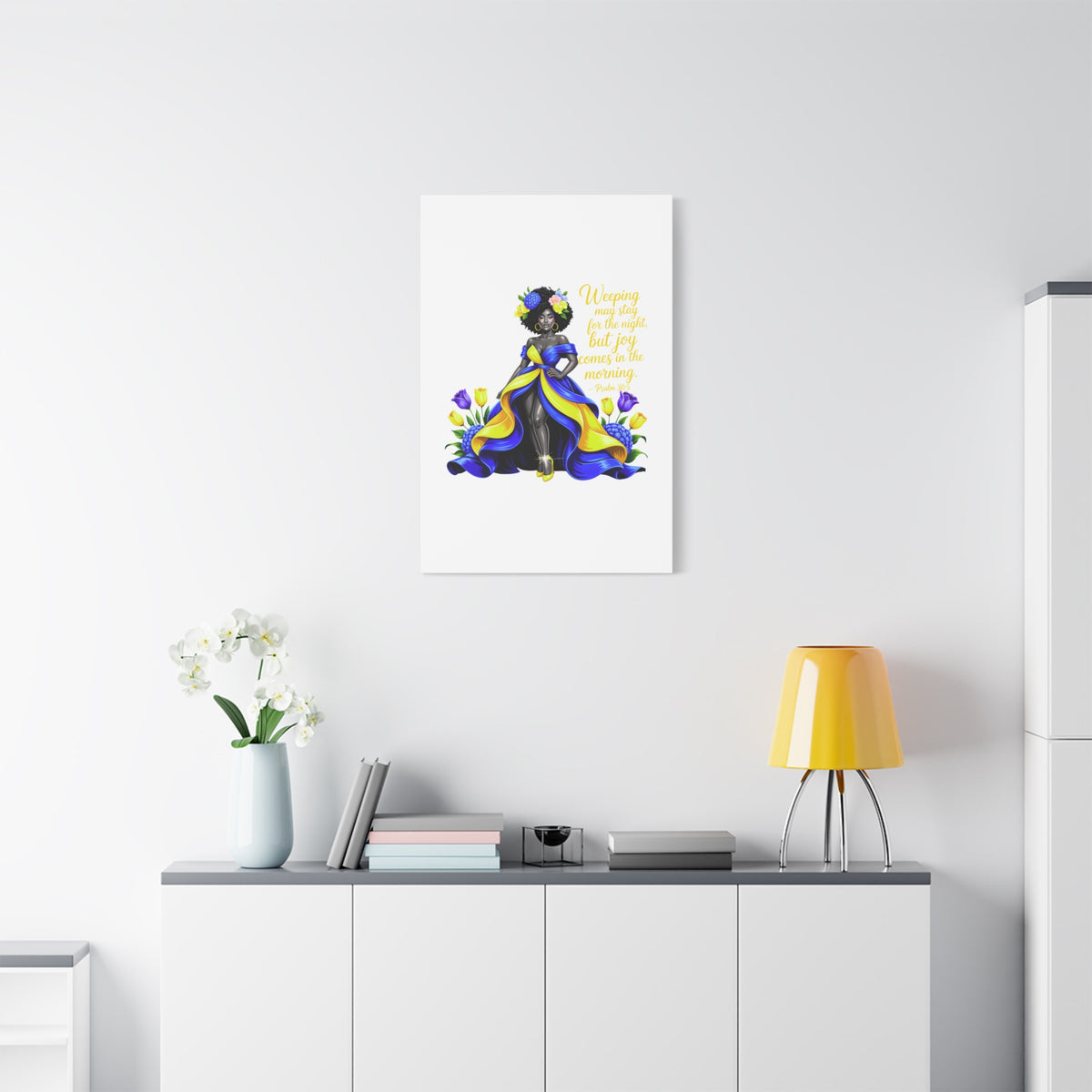 Joy Comes in the Morning Psalm 30:5 Canvas