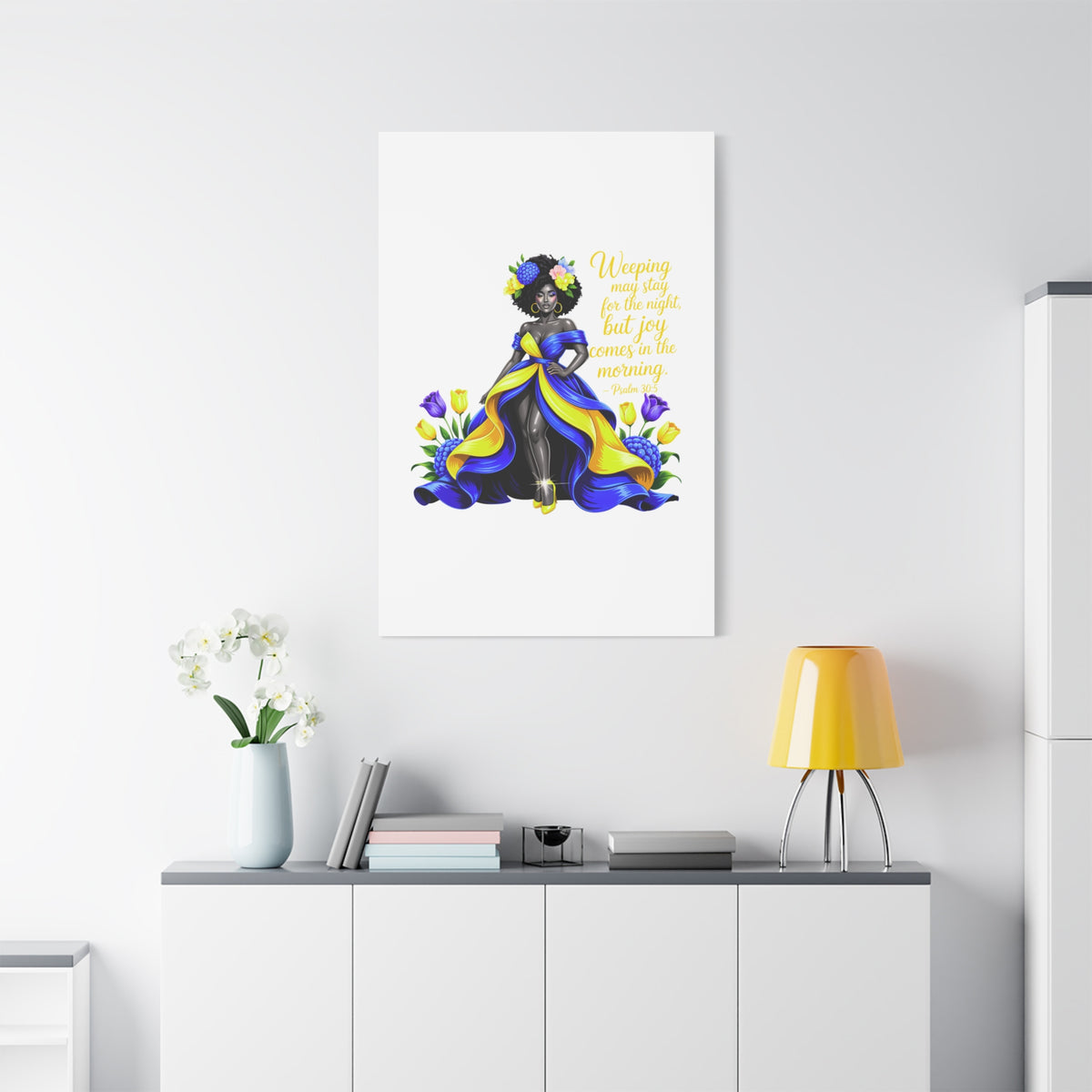 Joy Comes in the Morning Psalm 30:5 Canvas