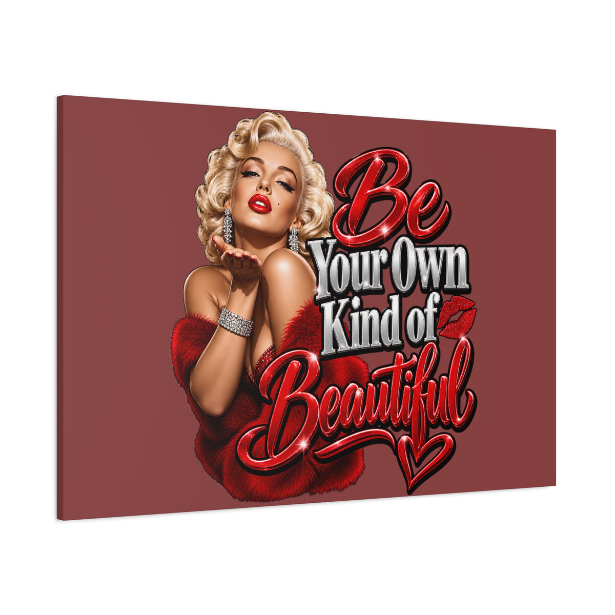 Be Your Own Kind of Beautiful Marilyn Monroe Canvas Wall Art