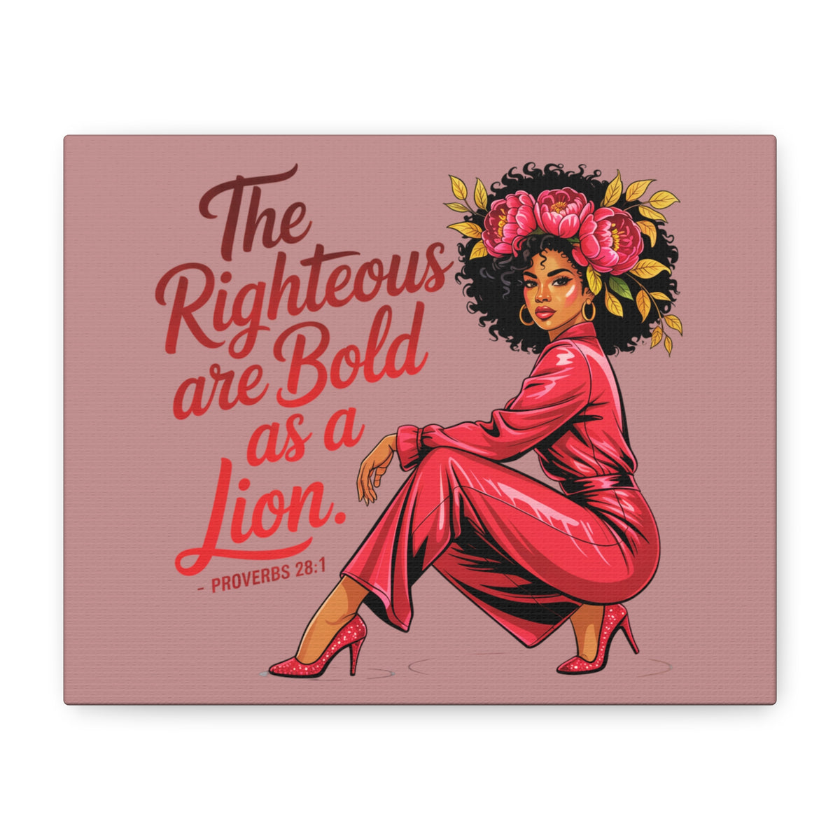 Canvas Wall Art – The Righteous Are Bold as a Lion Proverbs 28:1