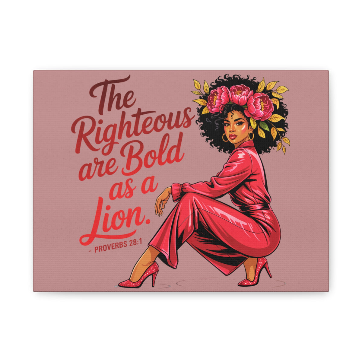 Canvas Wall Art – The Righteous Are Bold as a Lion Proverbs 28:1