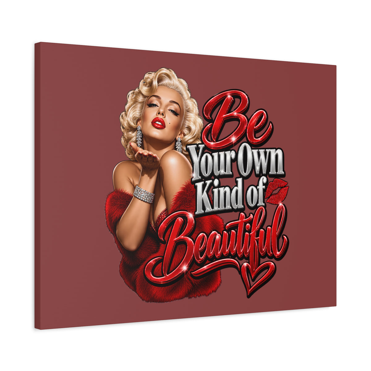 Be Your Own Kind of Beautiful Marilyn Monroe Canvas Wall Art
