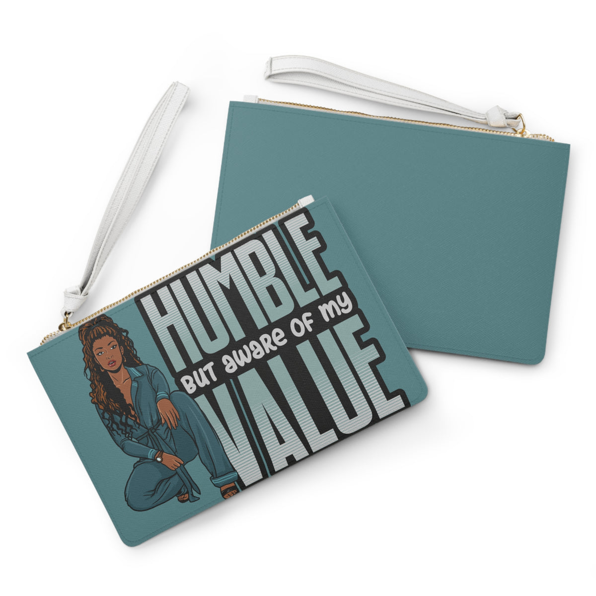 Humble But Aware Of My Value Clutch Bag | Empowerment Statement Wristlet