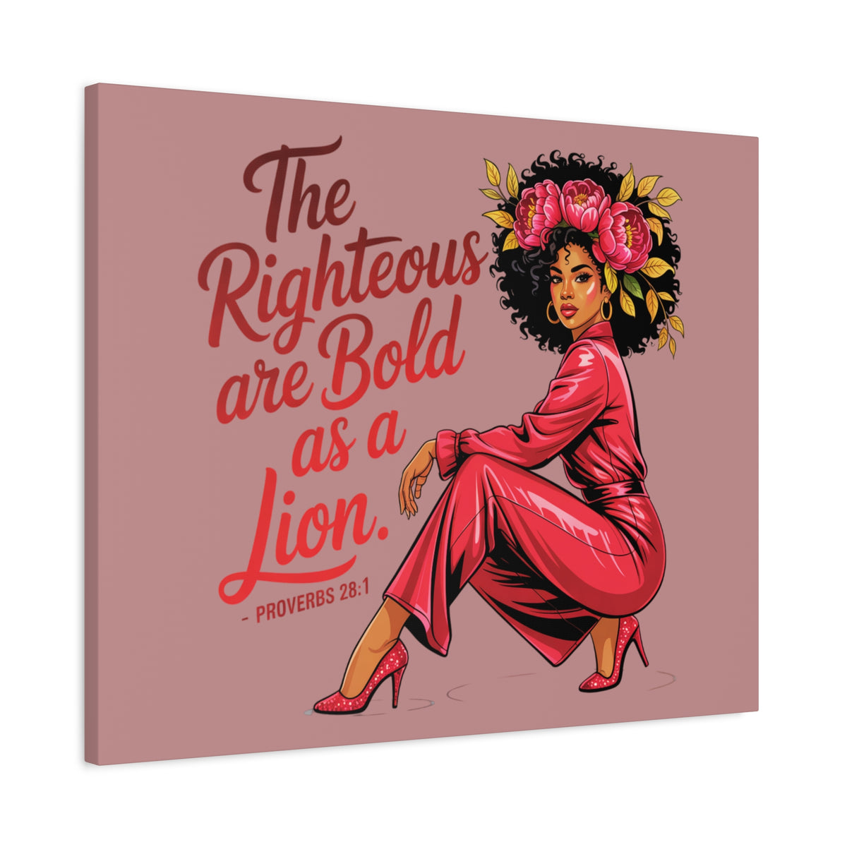 Canvas Wall Art – The Righteous Are Bold as a Lion Proverbs 28:1