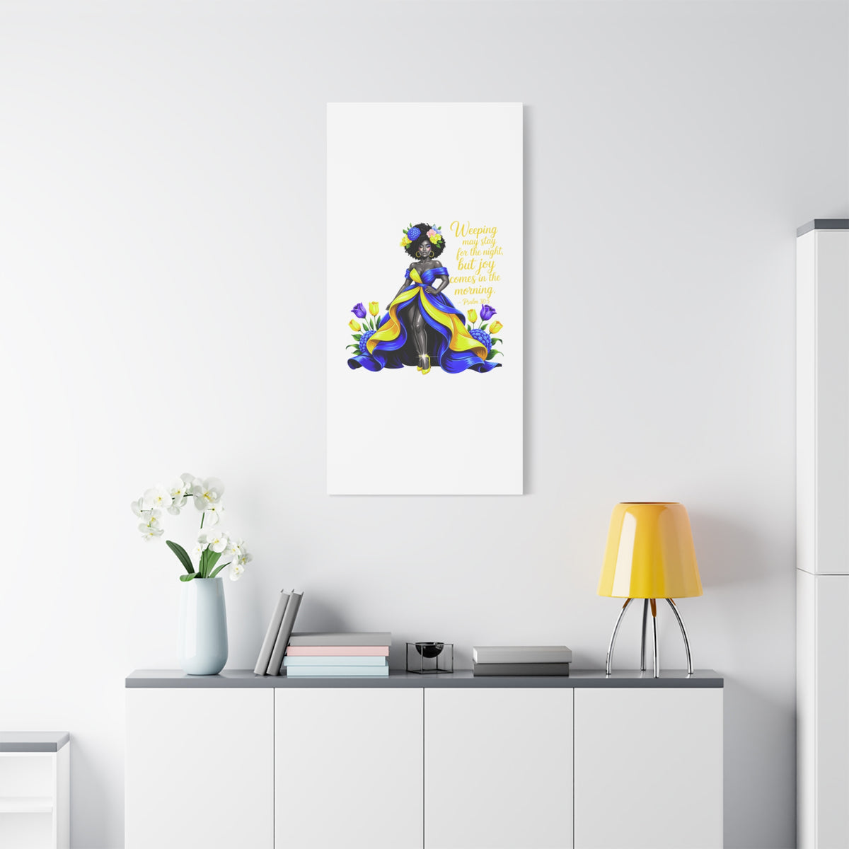 Joy Comes in the Morning Psalm 30:5 Canvas