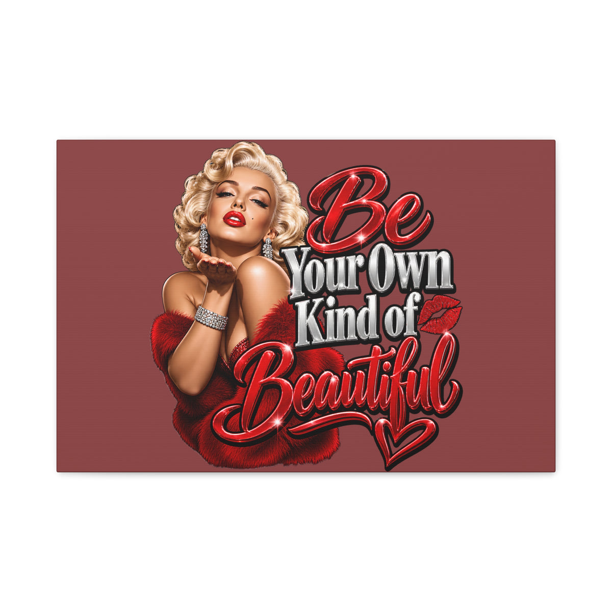 Be Your Own Kind of Beautiful Marilyn Monroe Canvas Wall Art