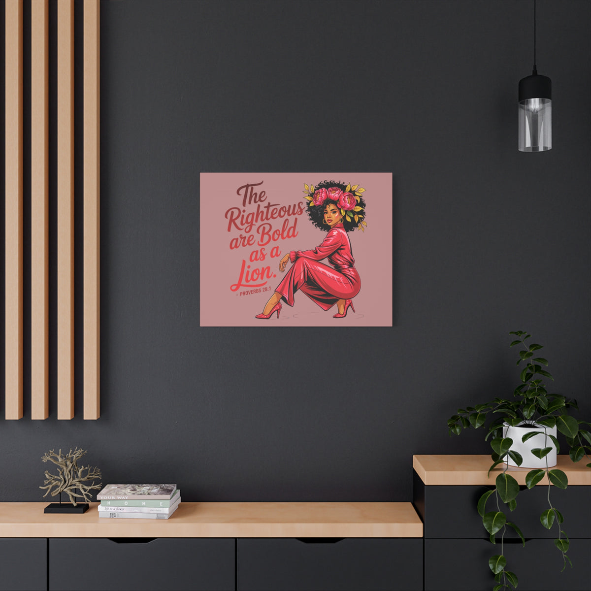 Canvas Wall Art – The Righteous Are Bold as a Lion Proverbs 28:1