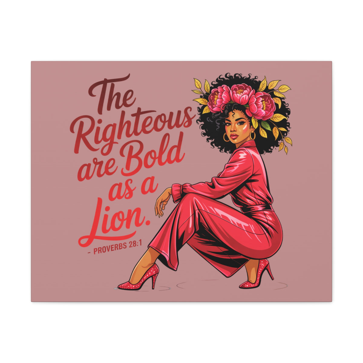 Canvas Wall Art – The Righteous Are Bold as a Lion Proverbs 28:1