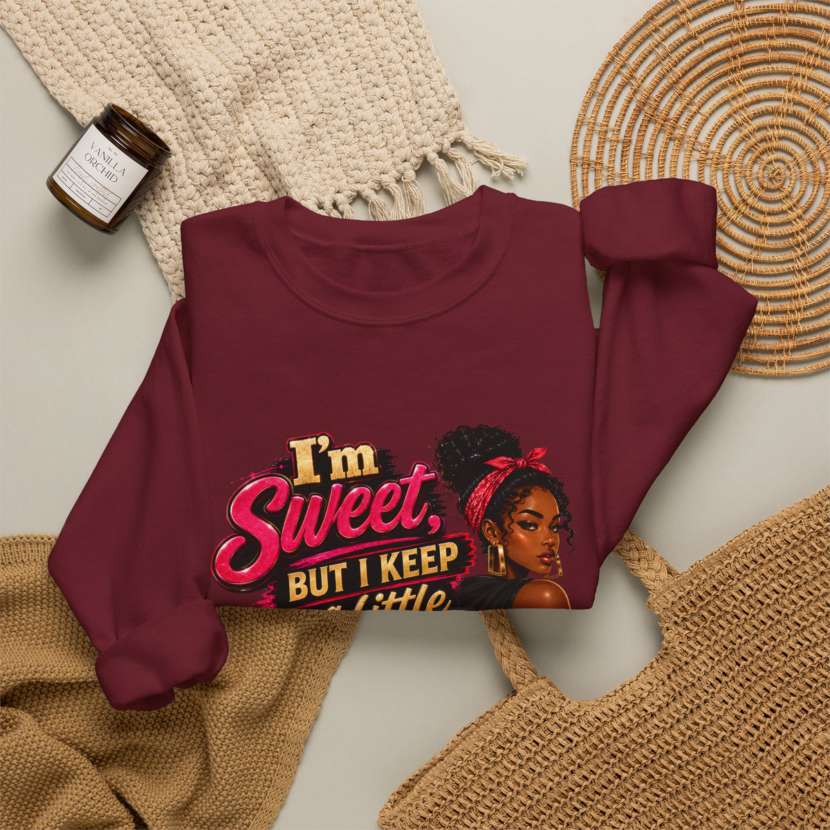 I'm Sweet But I Keep a Little Spice on Standby Sweatshirt | Sassy Phrase Crewneck