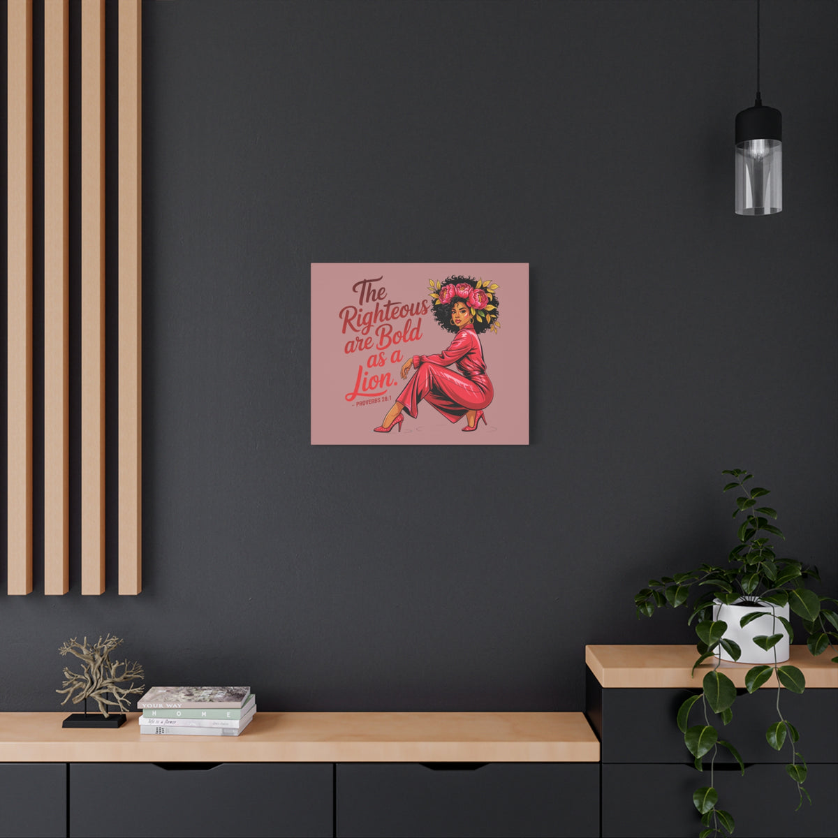 Canvas Wall Art – The Righteous Are Bold as a Lion Proverbs 28:1