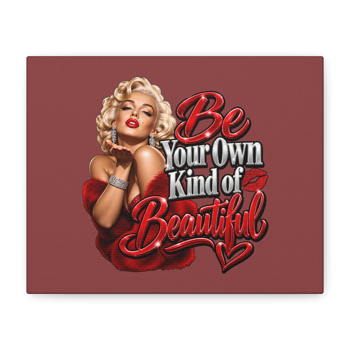 Be Your Own Kind of Beautiful Marilyn Monroe Canvas Wall Art