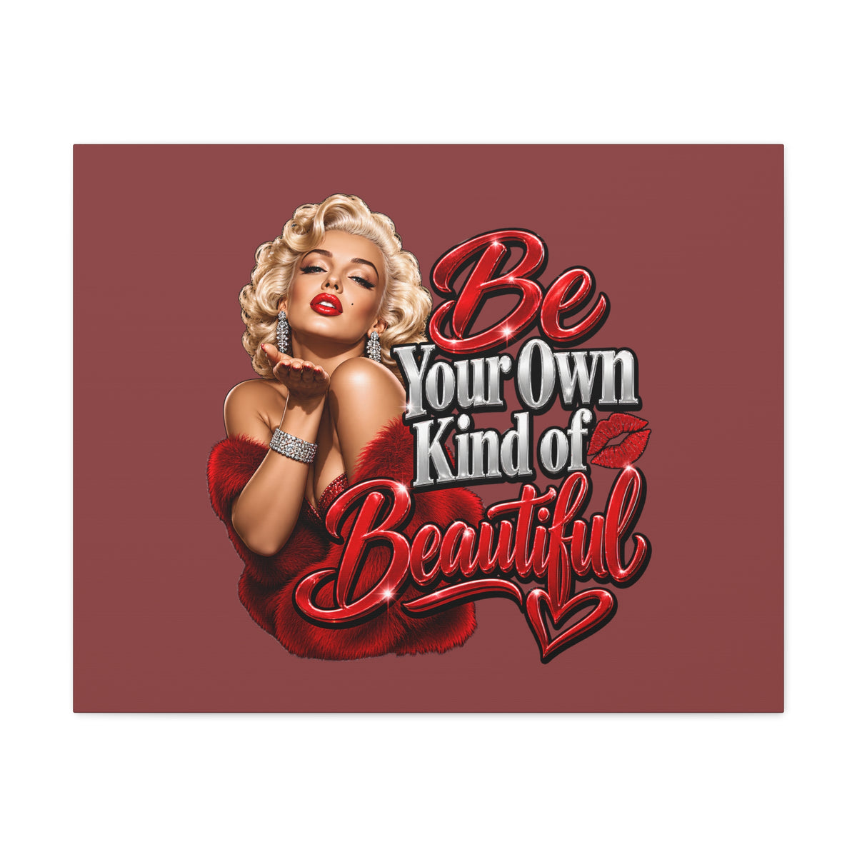 Be Your Own Kind of Beautiful Marilyn Monroe Canvas Wall Art