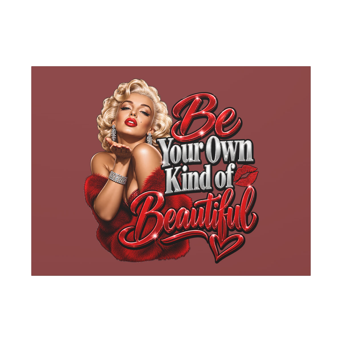 Be Your Own Kind of Beautiful Marilyn Monroe Canvas Wall Art