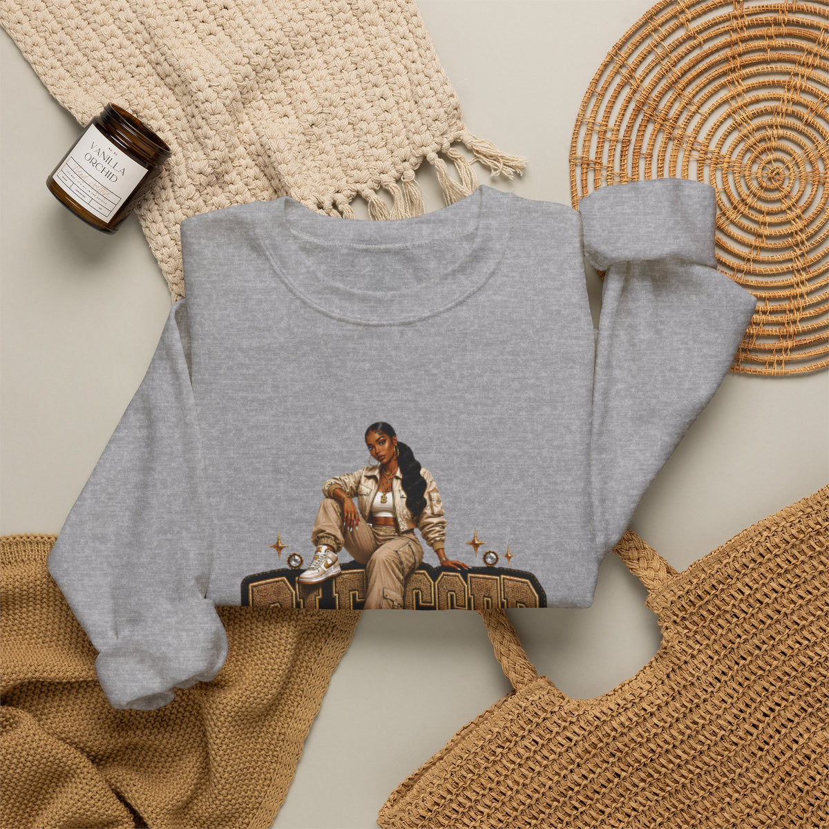 Blessed Up sweatshirt | Hip Hop Prayer Typography Crewneck