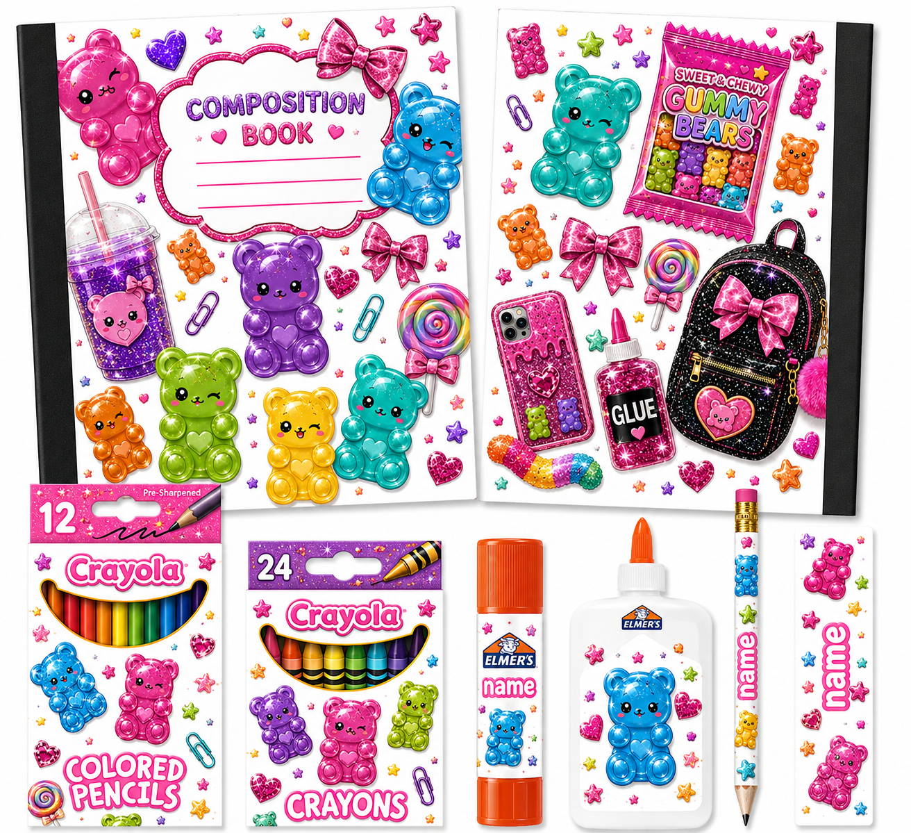 Gummy Bear School Supplies