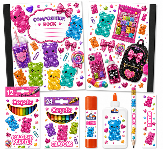 Gummy Bear School Supplies