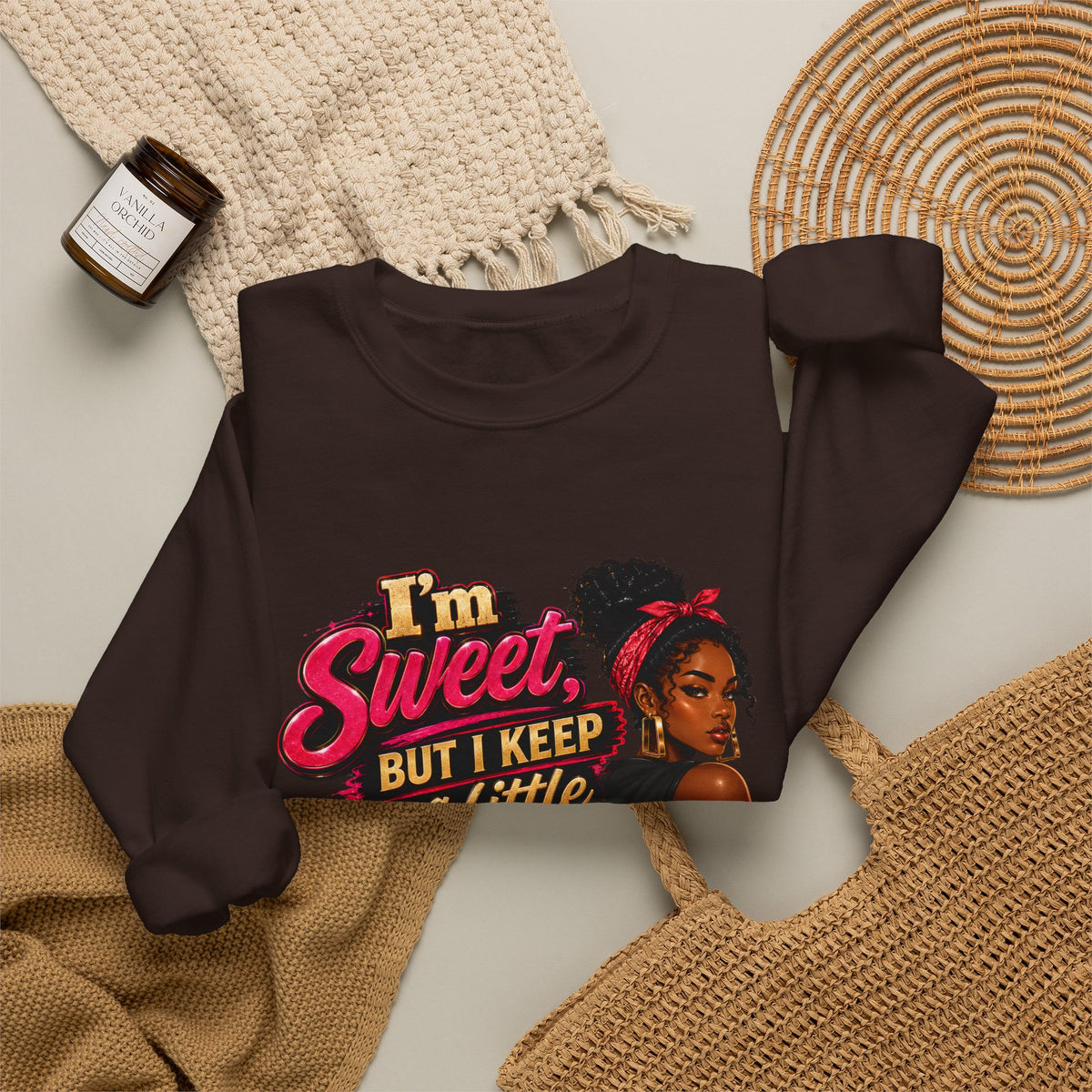 I'm Sweet But I Keep a Little Spice on Standby Sweatshirt | Sassy Phrase Crewneck