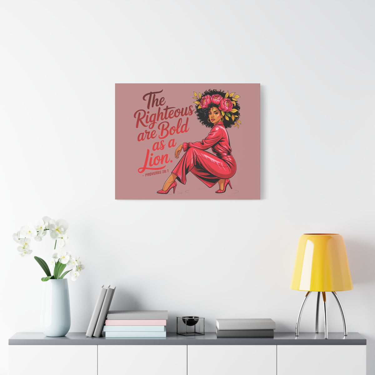 Canvas Wall Art – The Righteous Are Bold as a Lion Proverbs 28:1