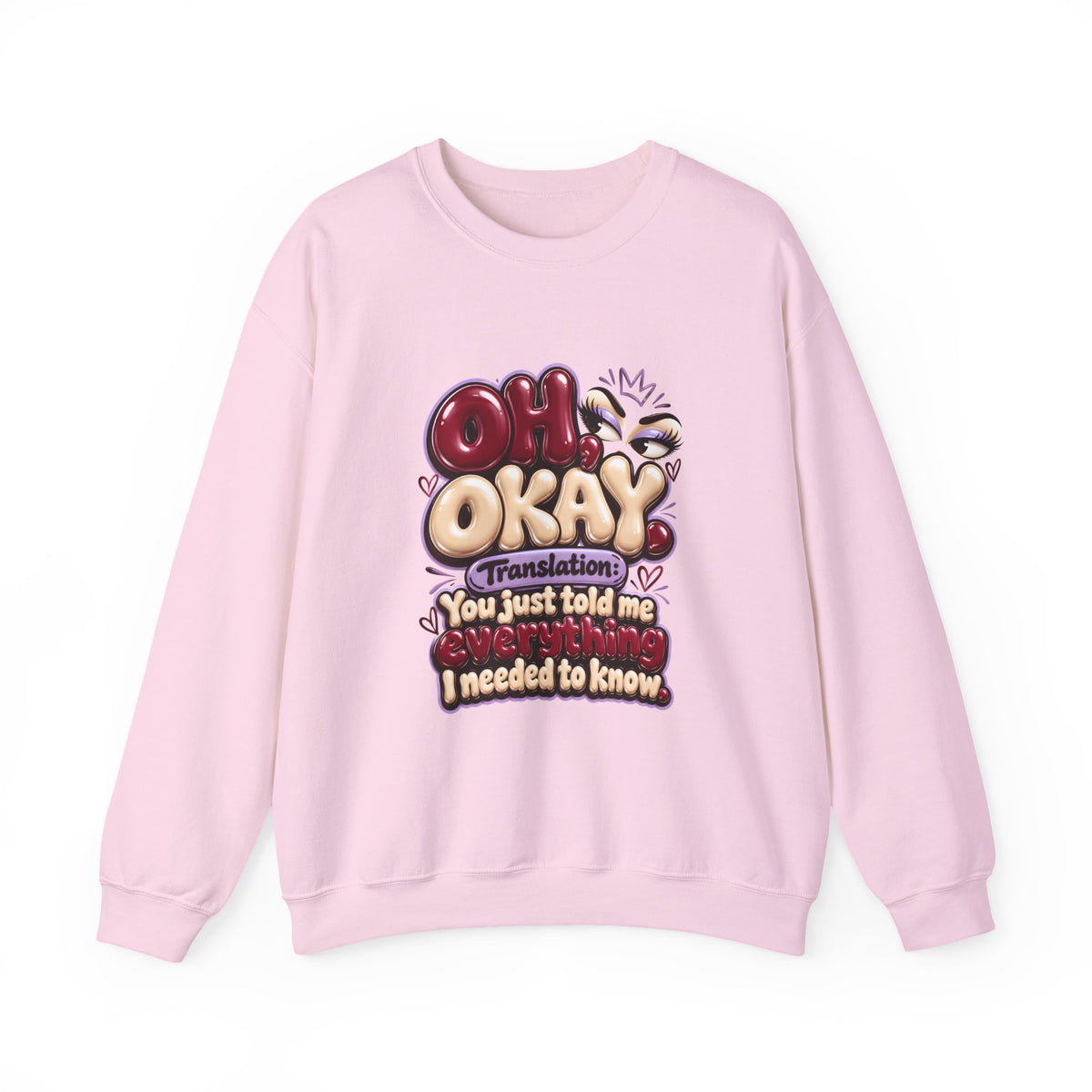 Oh Okay Funny Sarcastic Quote Crewneck Sweatshirt