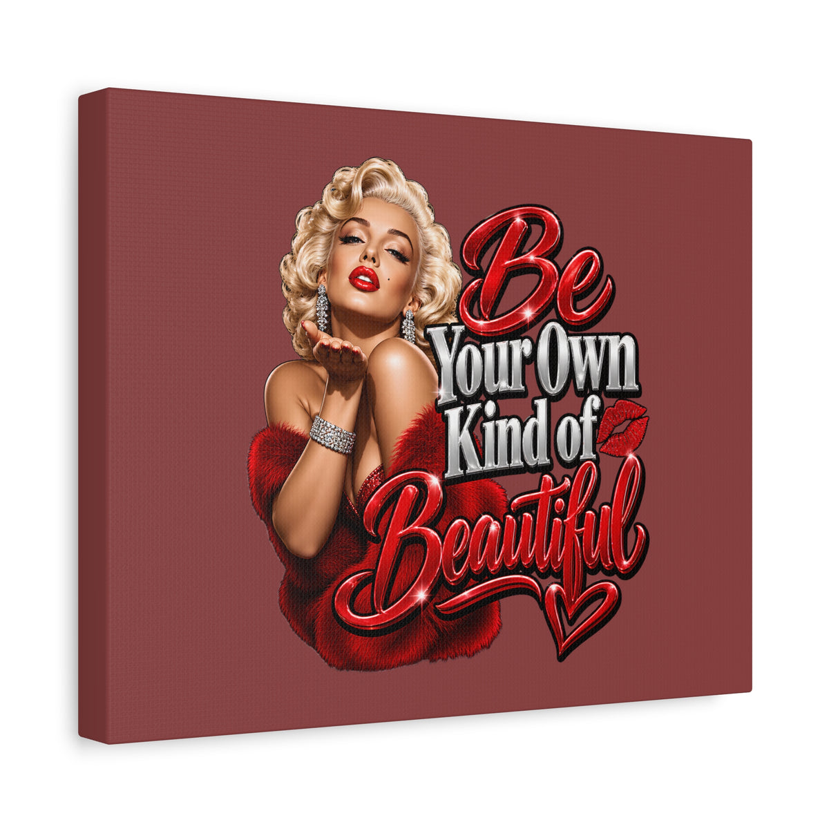 Be Your Own Kind of Beautiful Marilyn Monroe Canvas Wall Art