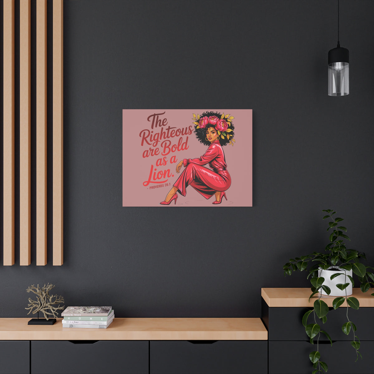 Canvas Wall Art – The Righteous Are Bold as a Lion Proverbs 28:1