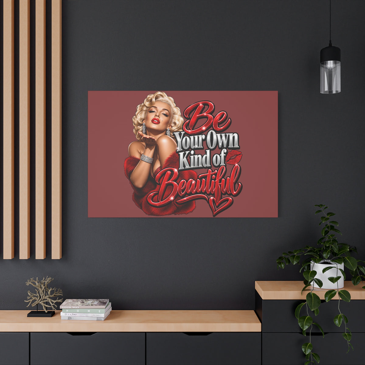 Be Your Own Kind of Beautiful Marilyn Monroe Canvas Wall Art