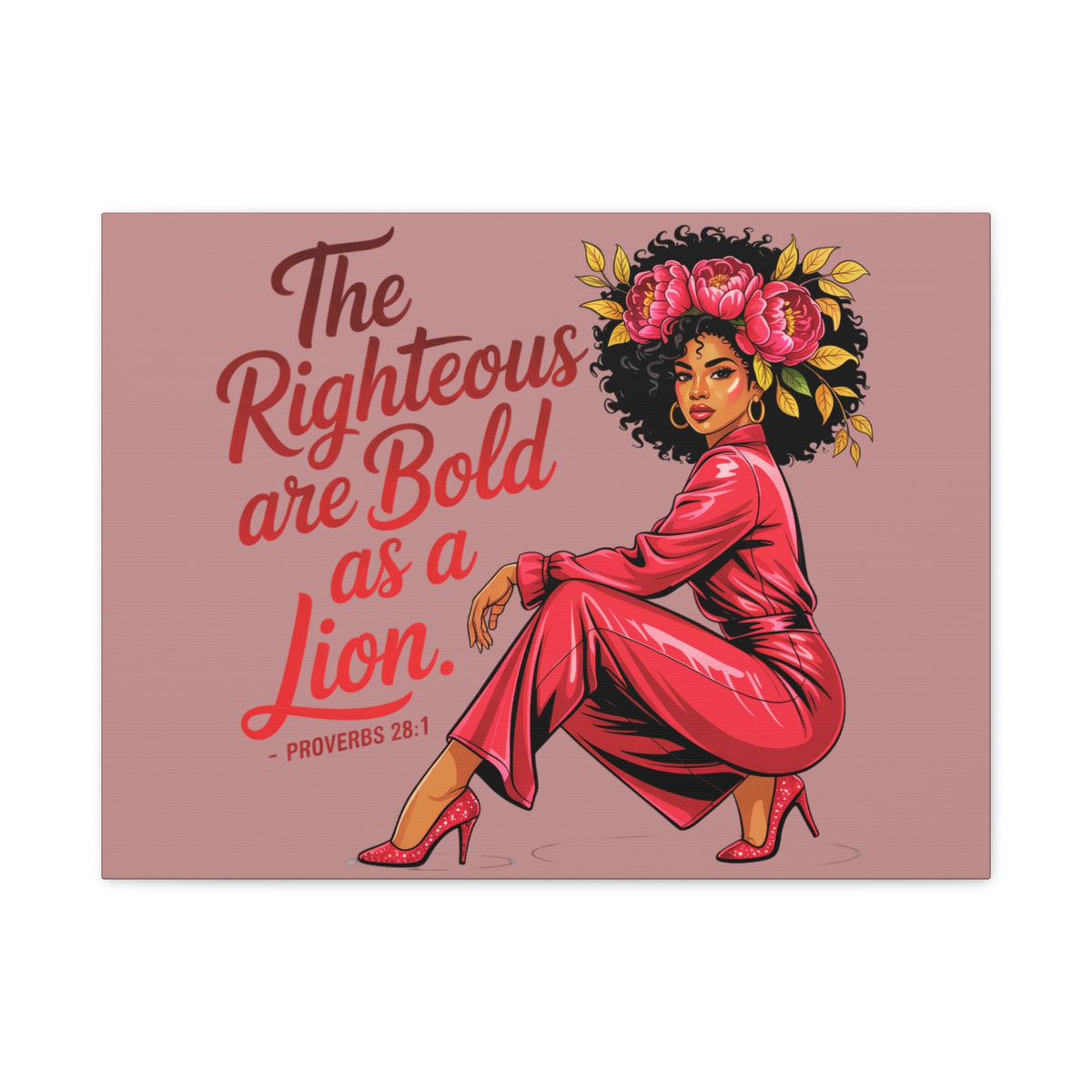Canvas Wall Art – The Righteous Are Bold as a Lion Proverbs 28:1