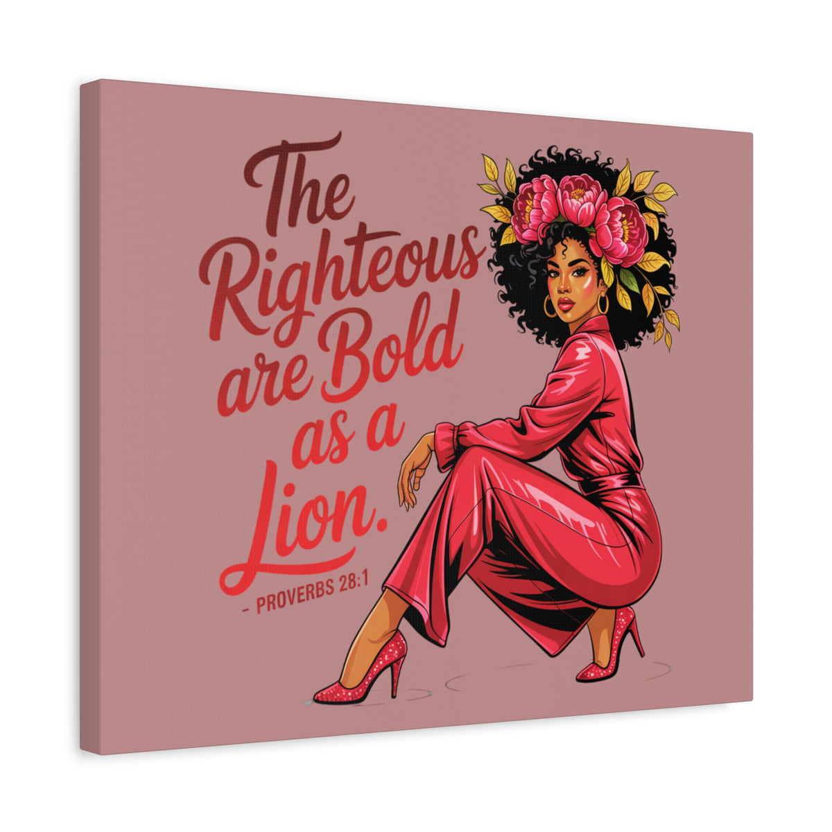 Canvas Wall Art – The Righteous Are Bold as a Lion Proverbs 28:1