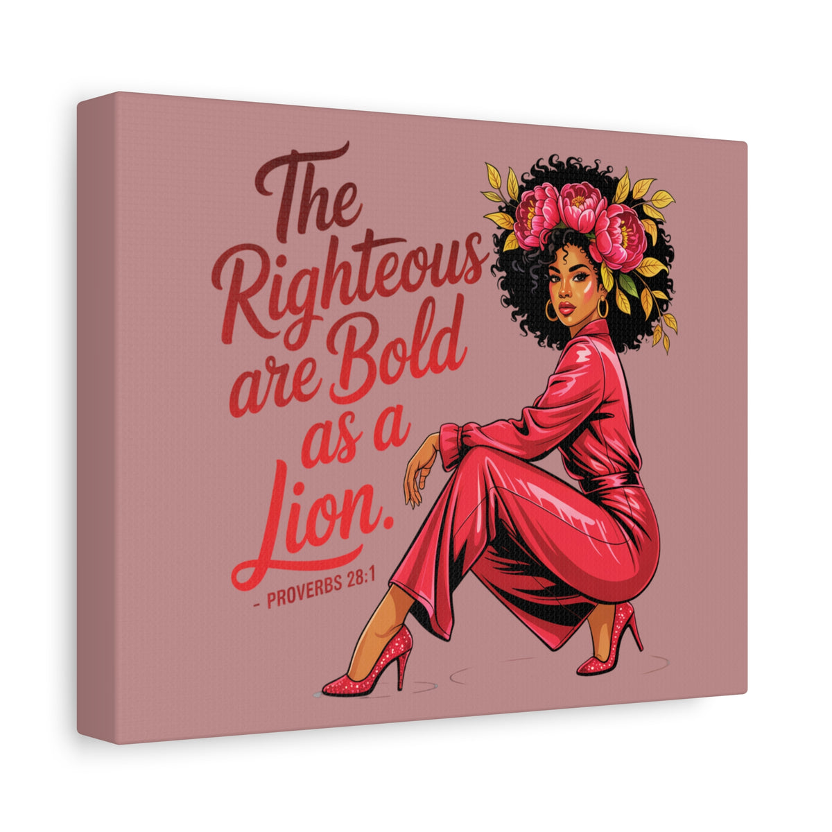 Canvas Wall Art – The Righteous Are Bold as a Lion Proverbs 28:1