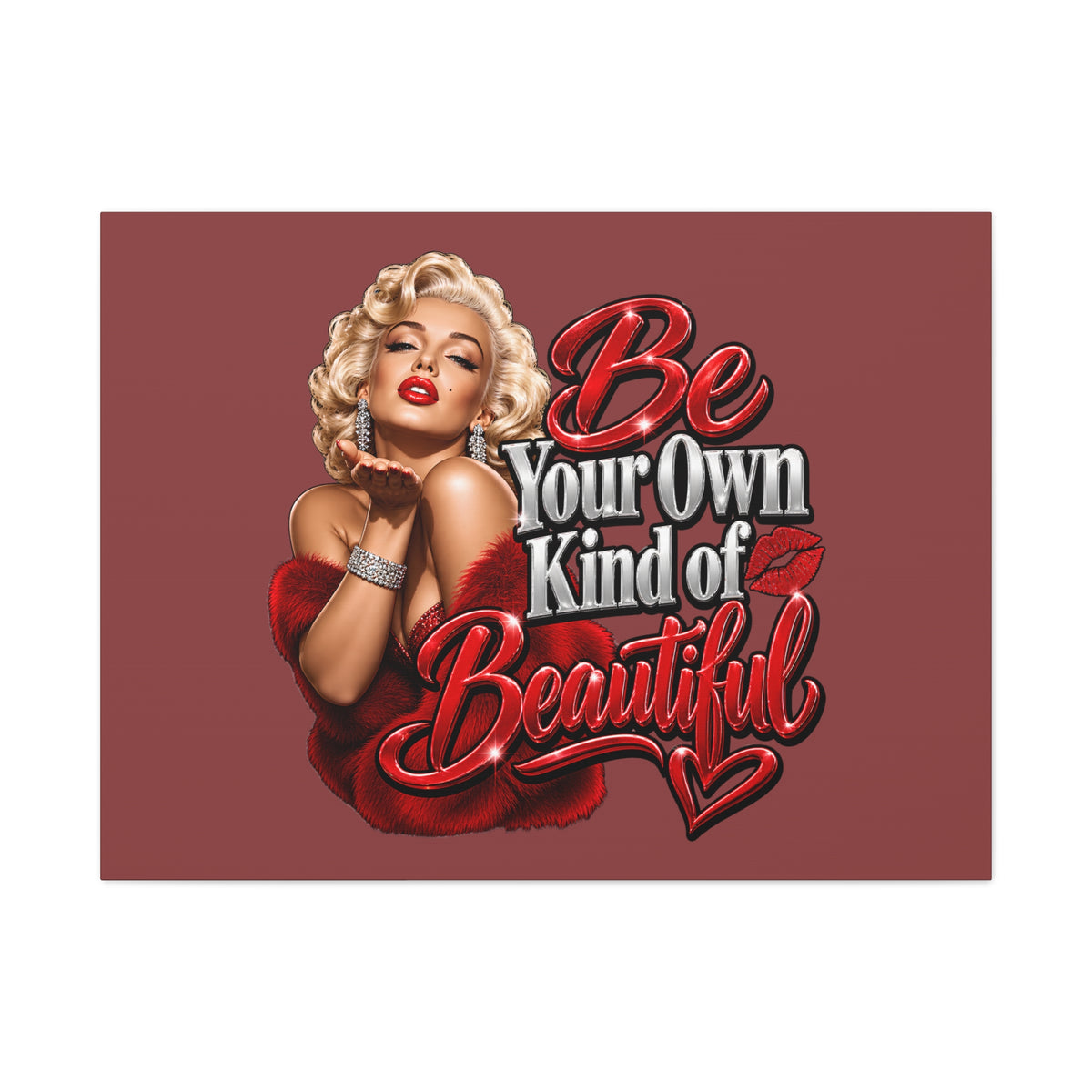 Be Your Own Kind of Beautiful Marilyn Monroe Canvas Wall Art
