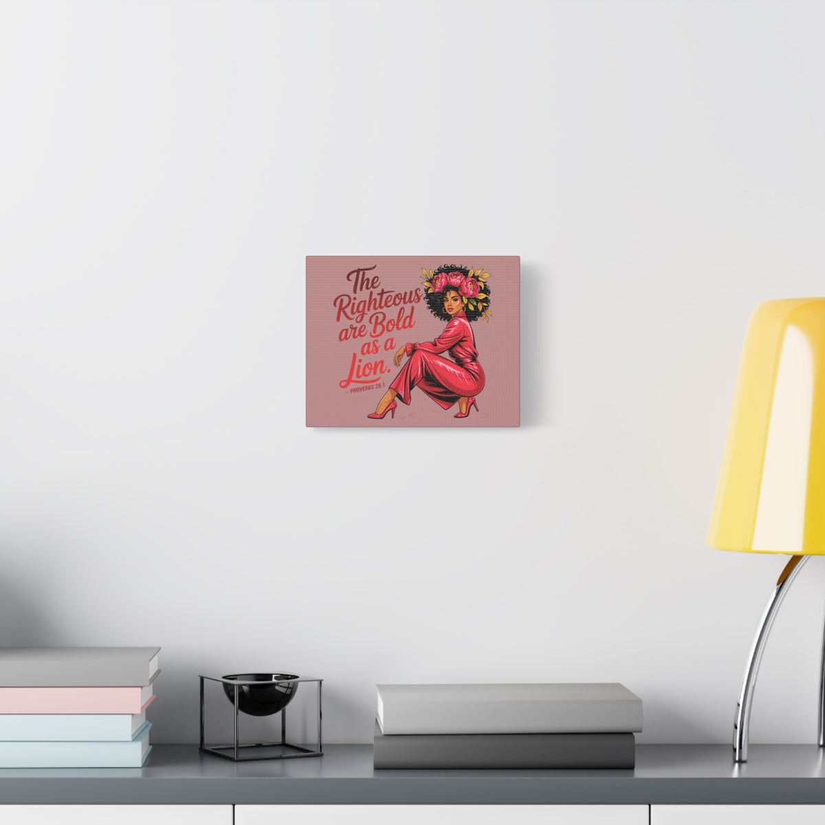 Canvas Wall Art – The Righteous Are Bold as a Lion Proverbs 28:1