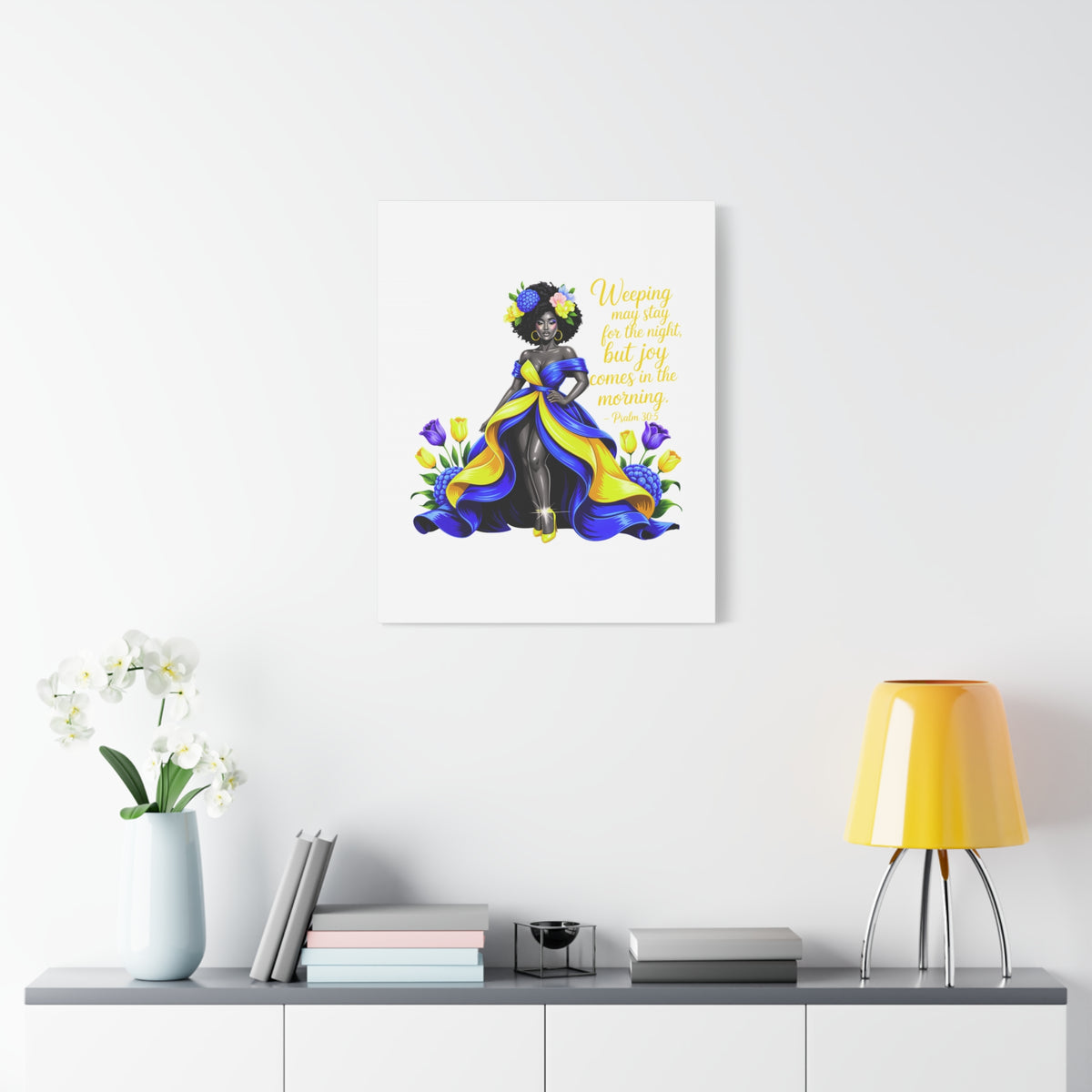 Joy Comes in the Morning Psalm 30:5 Canvas