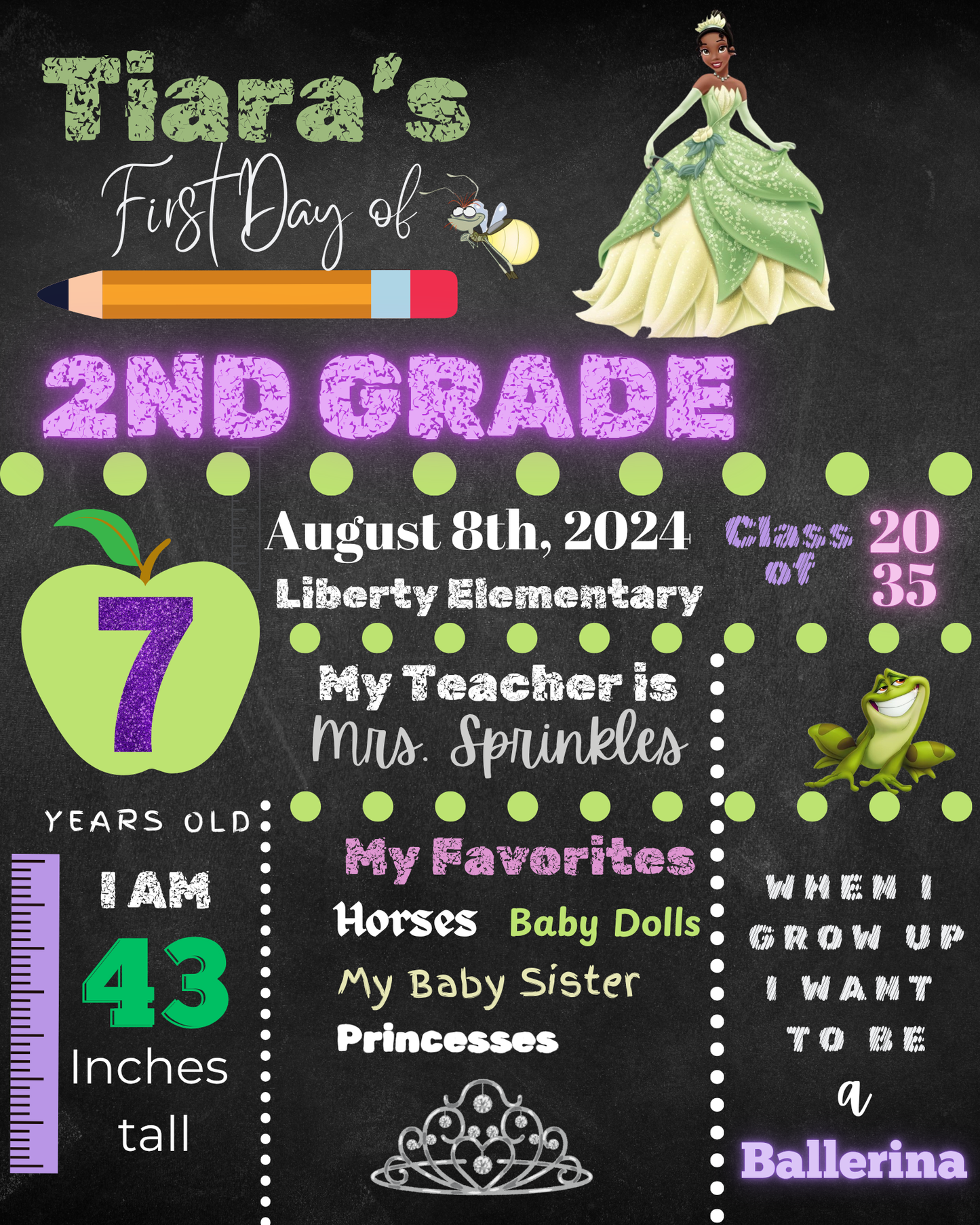 Girl’s Back To School Poster Board
