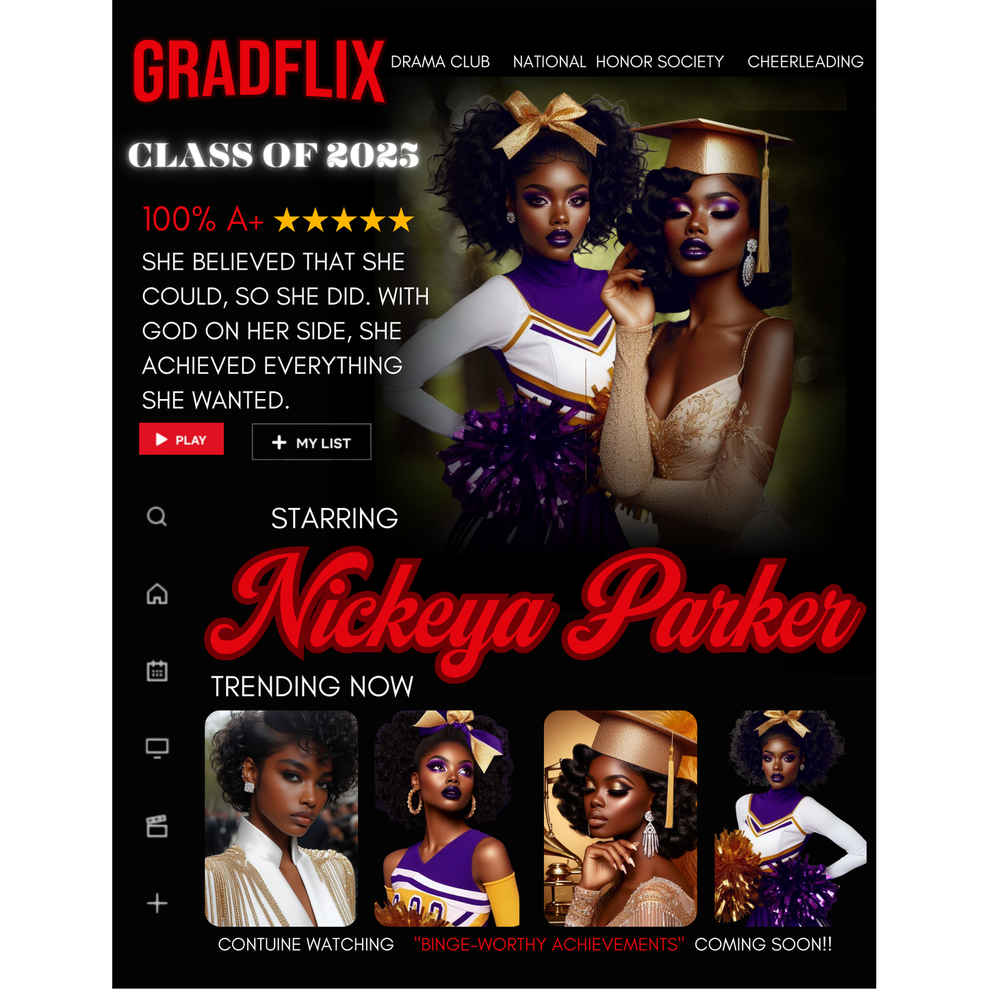 Gradflix graduation photo