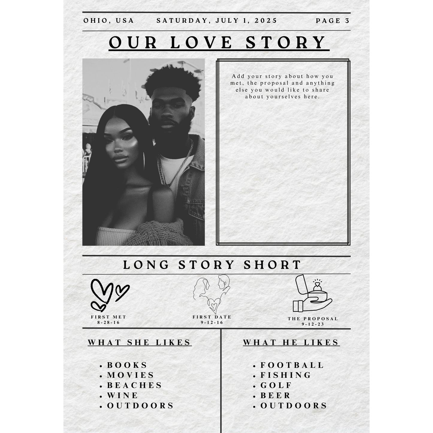 Couples Newspaper