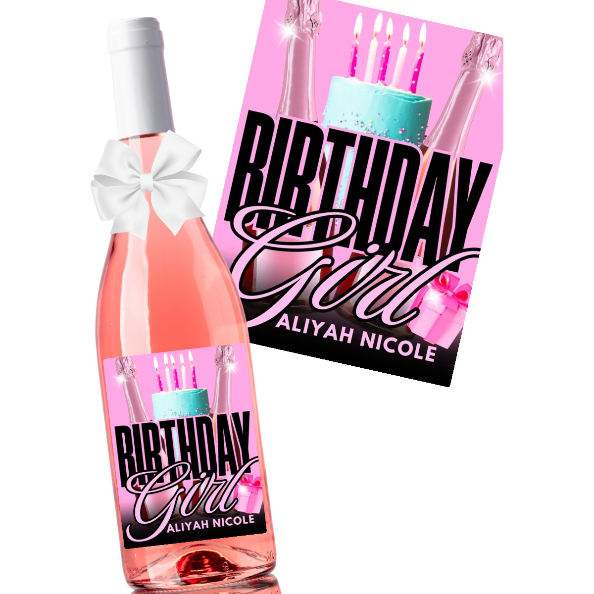 Pretty Girl Wine Bottle Label