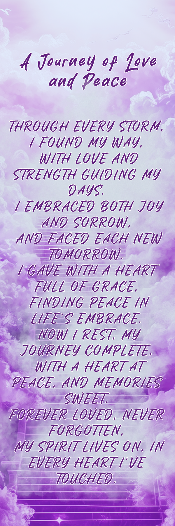 Memorial Bookmark