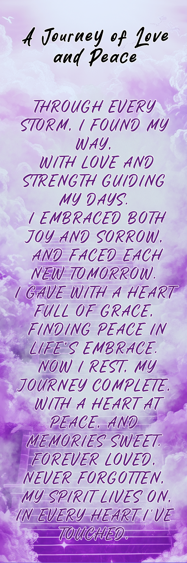 Memorial Bookmark