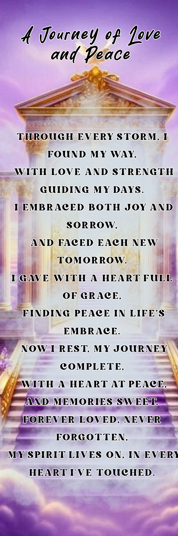 Memorial Bookmark